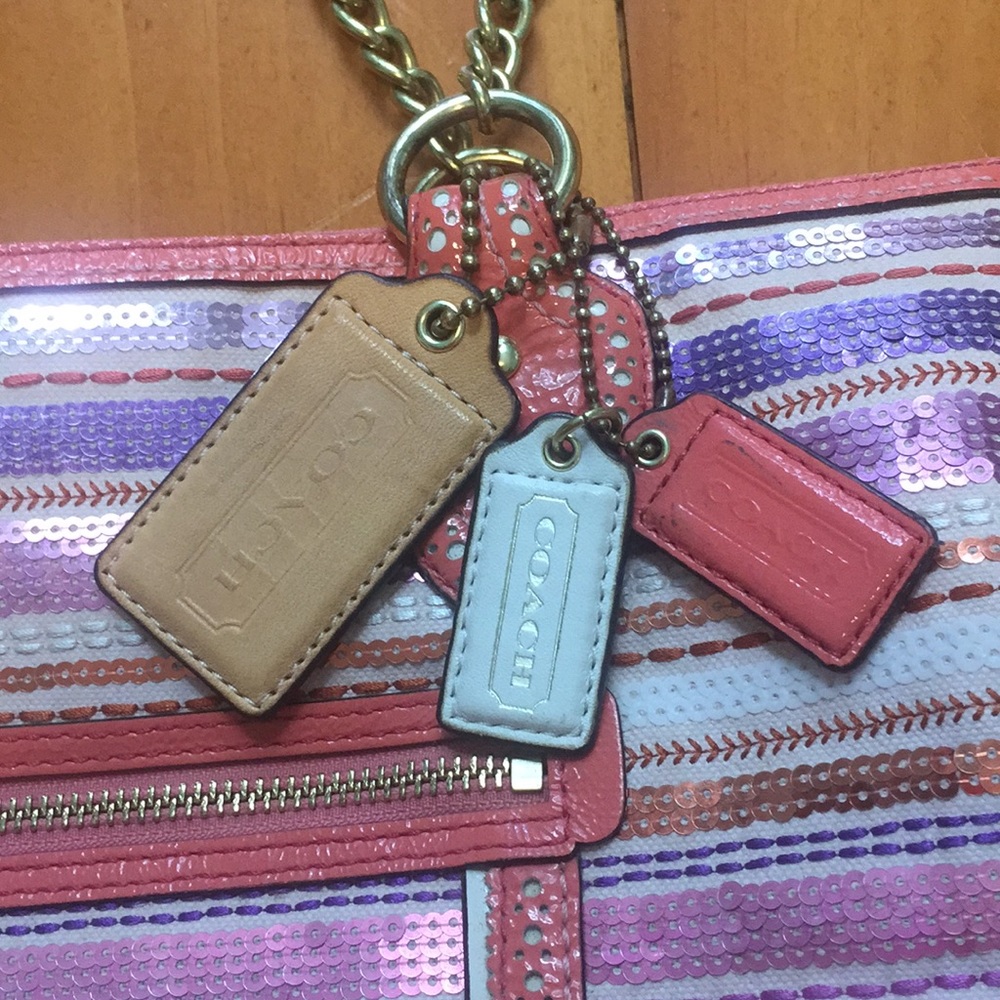 COACH Poppy Sequin Chain Purse Style #23843 - Picture 2 of 9